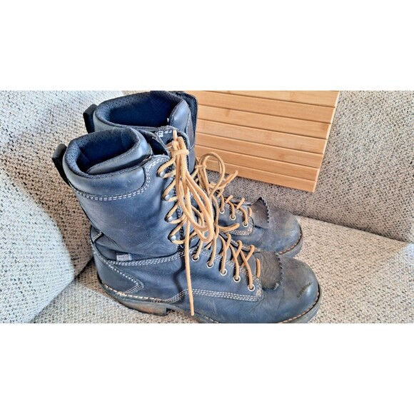 DANNER® LOGGER 8" BLACK WATERPROOF WORK BOOTS 15431 -SZ 10 MENS - Picture 8 of 10